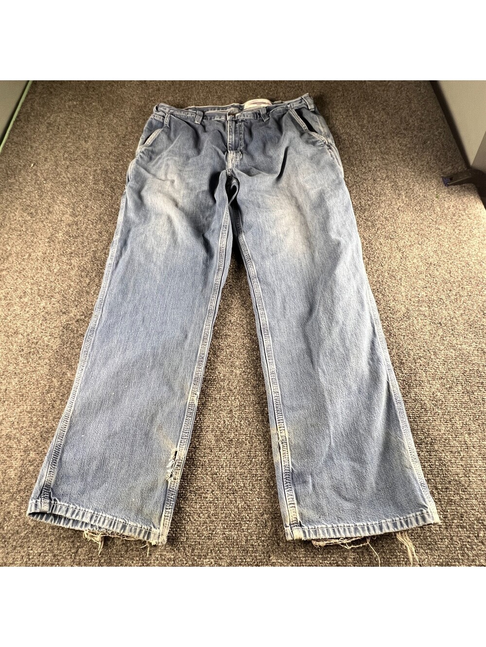 Vintage Carhartt‎ B33 Jeans 38x30 Fits 36 Light Wash Loose Thrashed Carpenter